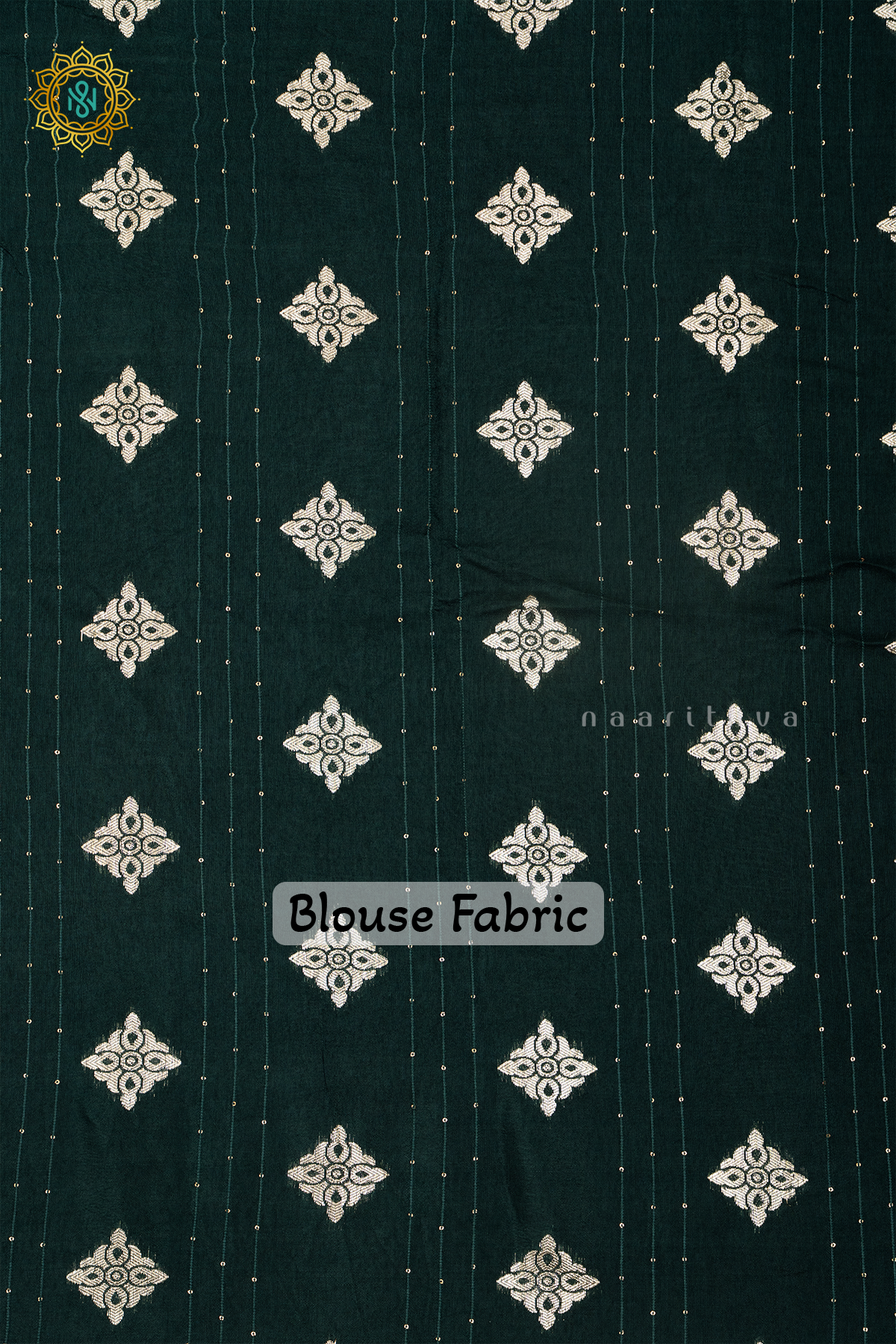 AQUA GREEN WITH BOTTLE GREEN - DOLA SILK