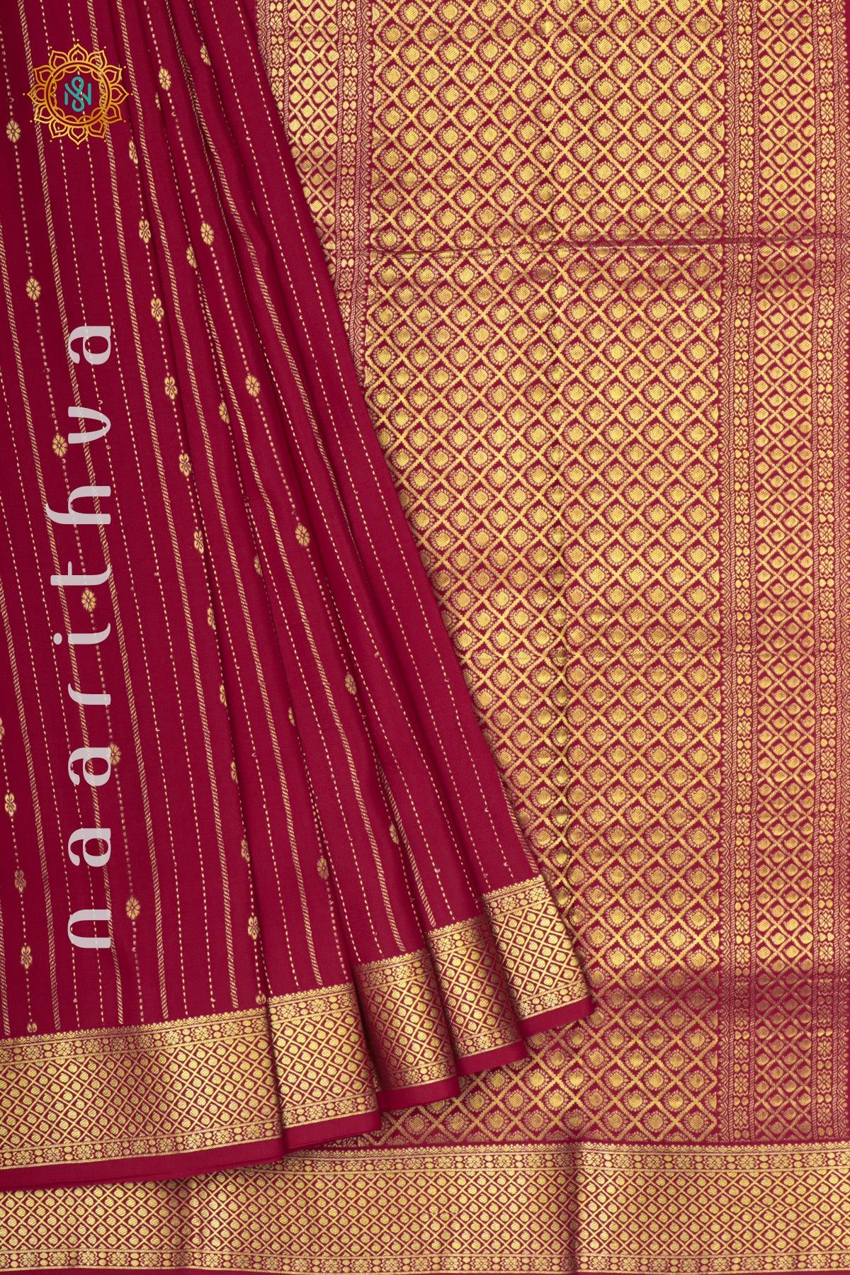 RED - PURE MYSORE CREPE SILK