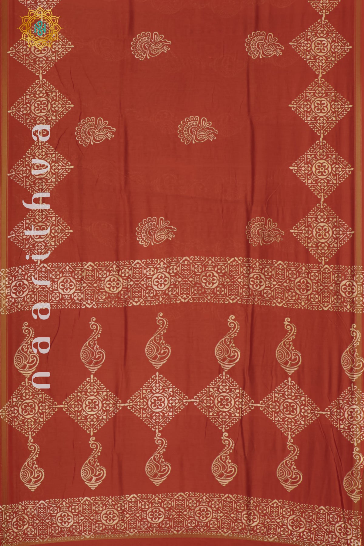 ORANGE - CHANDERI COTTON