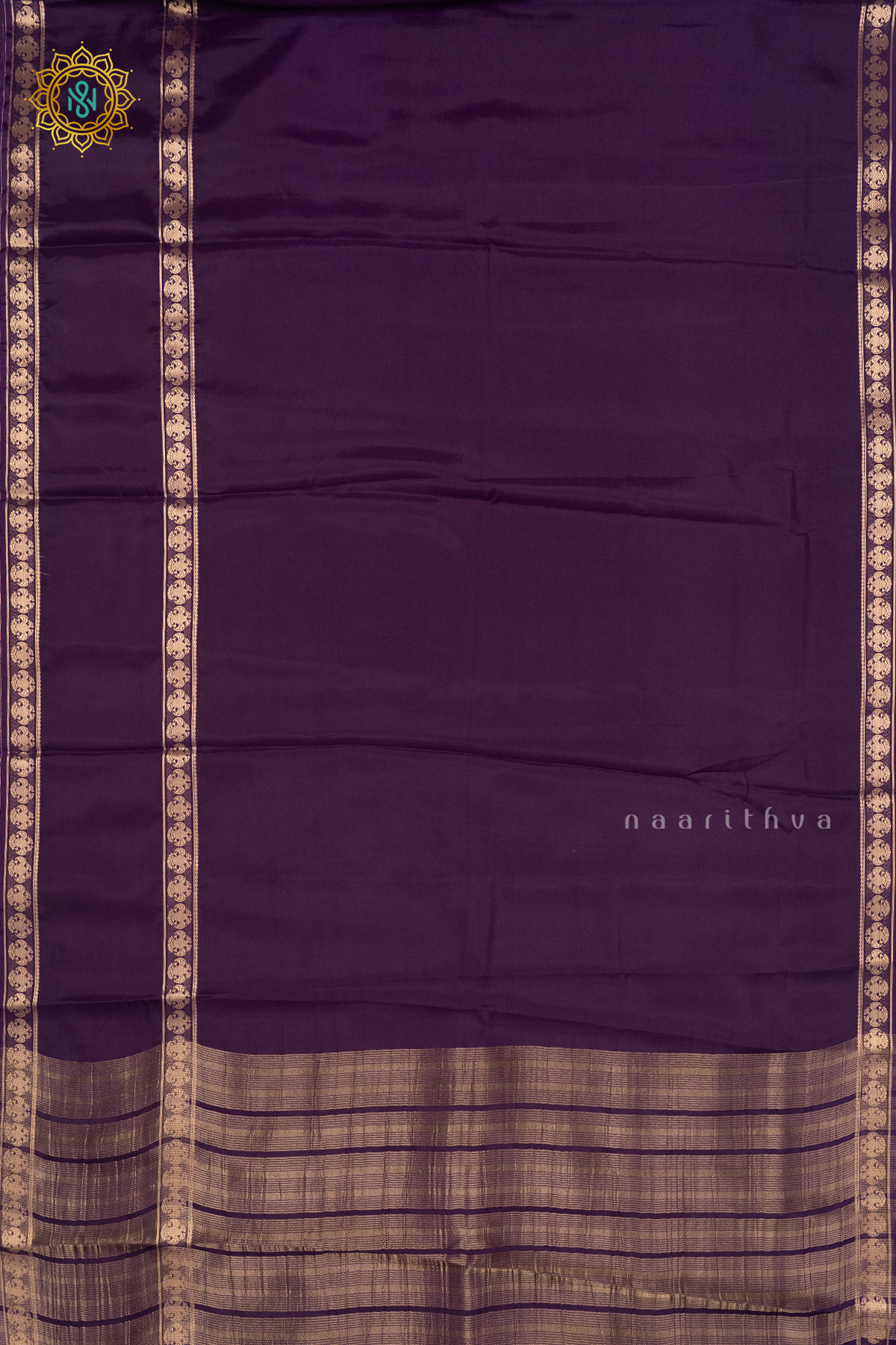 PURPLE - SEMI MYSORE CRPE SILK