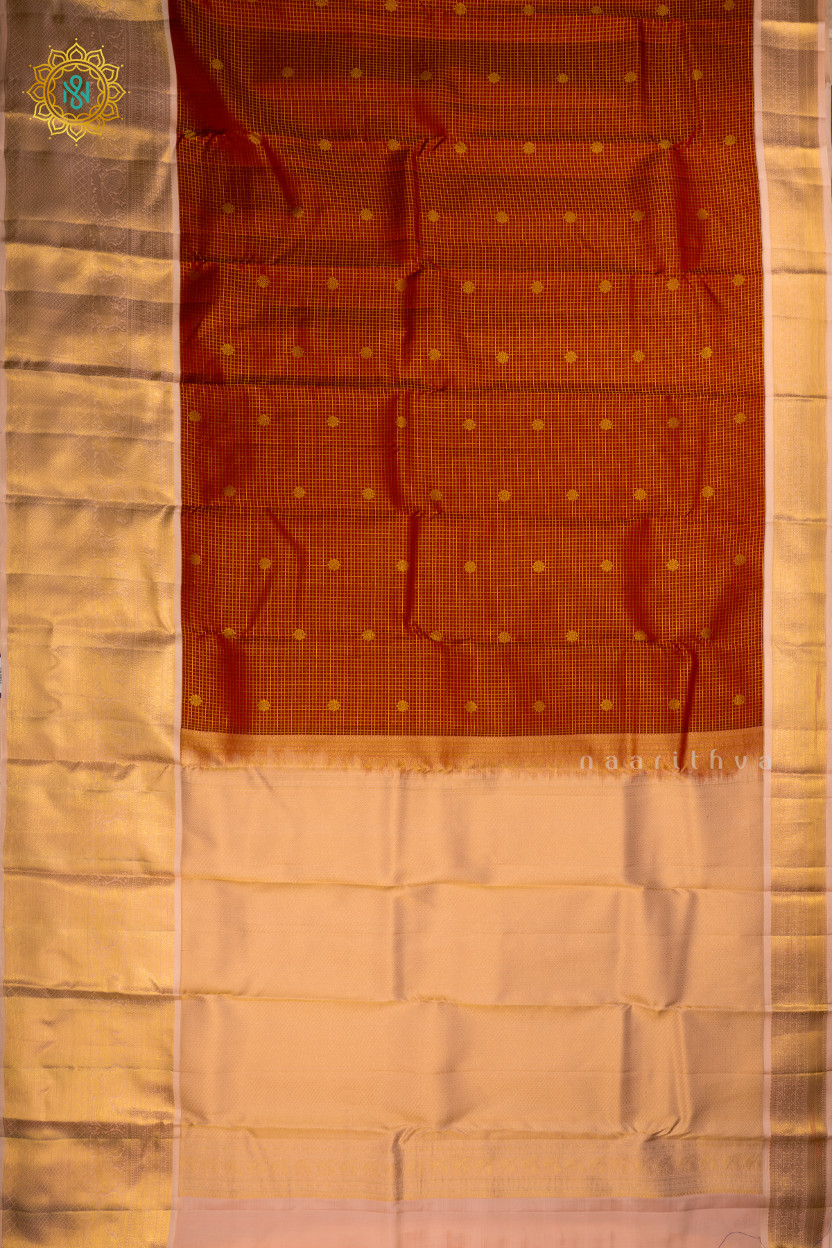 RED WITH PEACH - PURE KANJIVARAM SILK