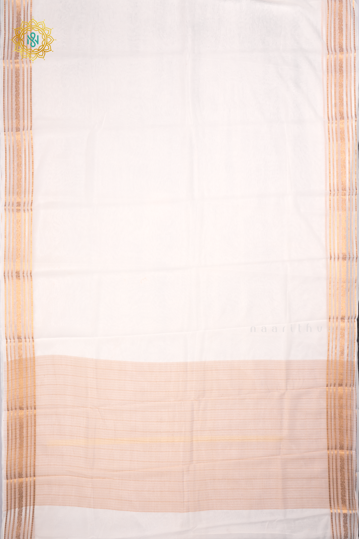 WHITE - SEMI MYSORE CREPE SILK