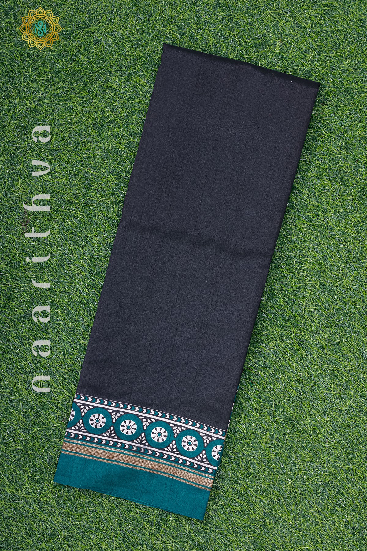 BLACK WITH TEAL GREEN - KOTHA TUSSAR