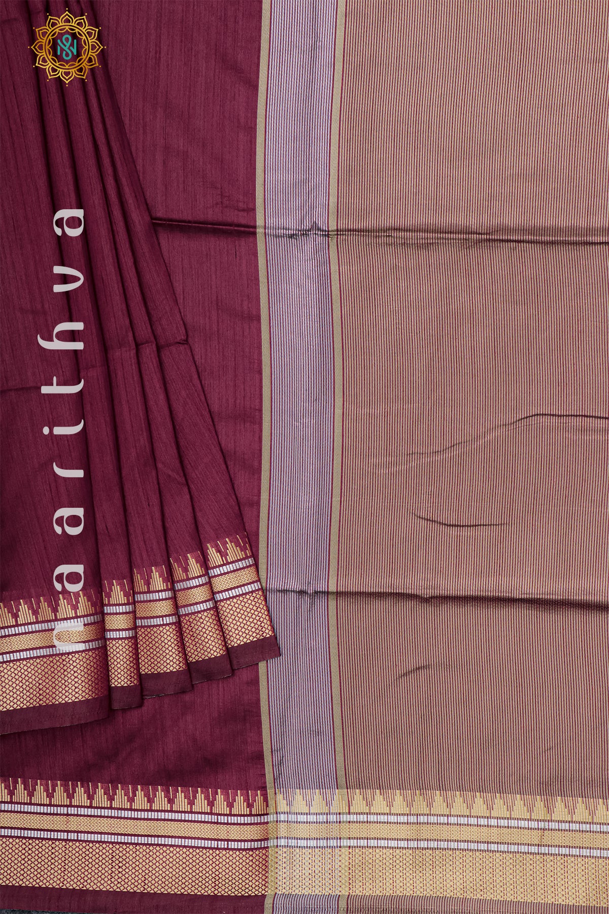 MAROON - RAW SILK