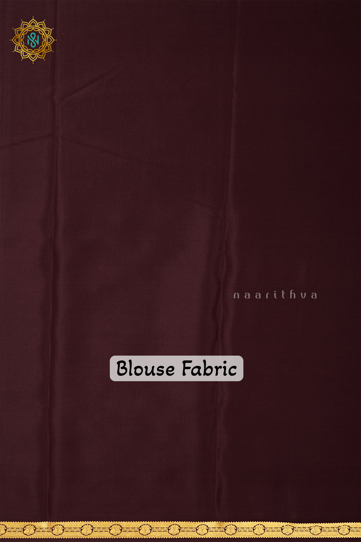 PEACH WITH BROWN - PURE MYSORE CREPE SILK