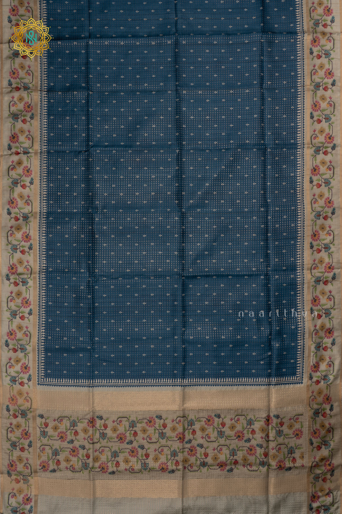 BLUE - SEMI TUSSAR SILK