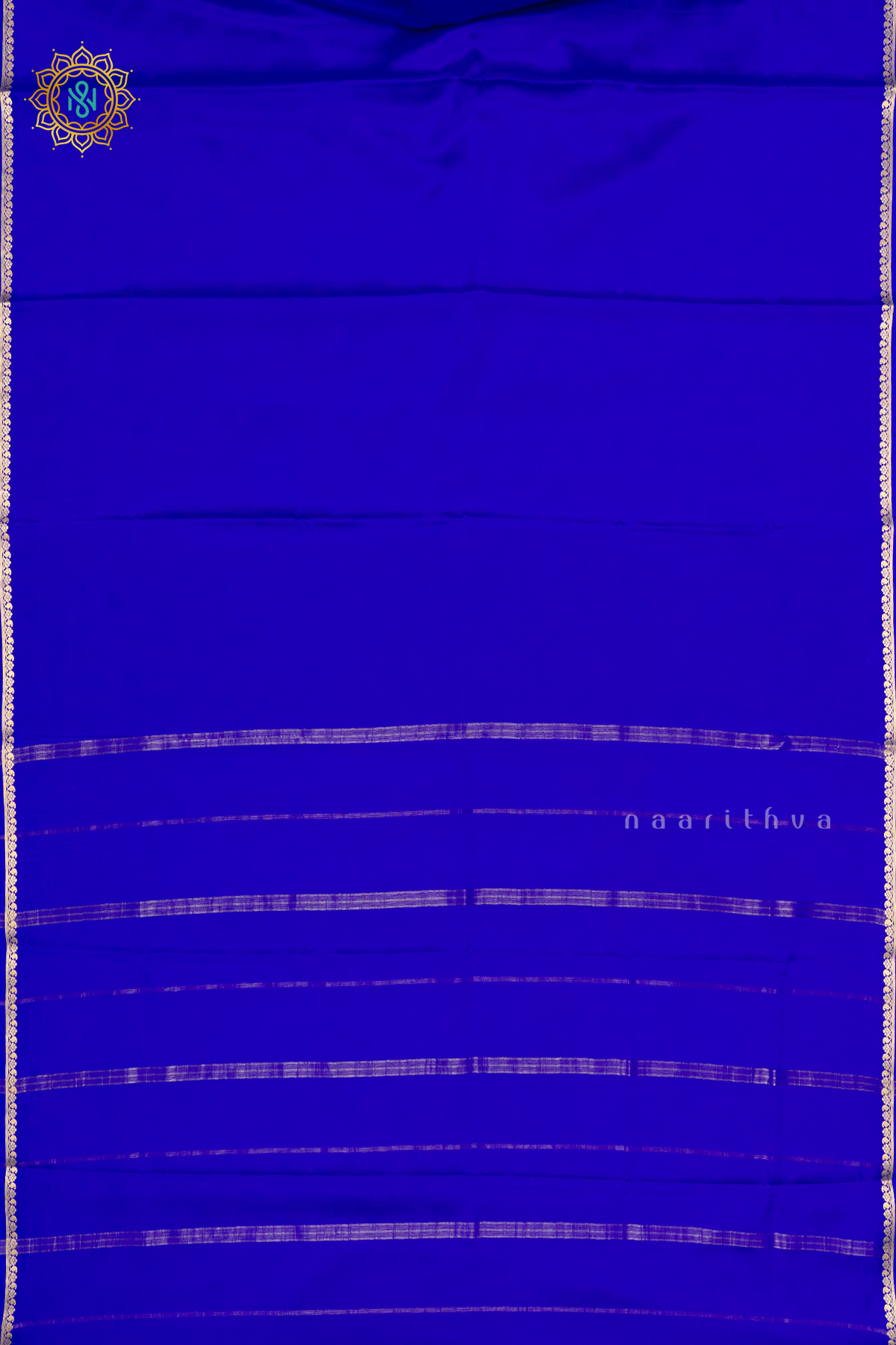 ROYAL BLUE - PURE MYSORE CREPE SILK