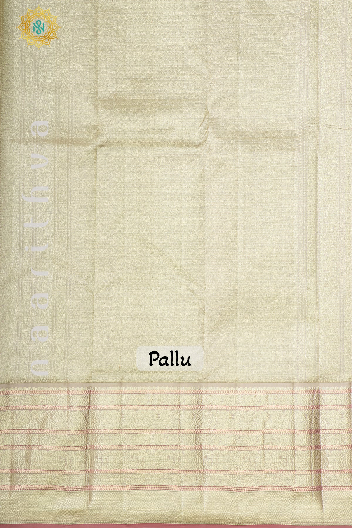 ORANGISH PINK WITH CREAM - PURE KANJIVARAM SILK