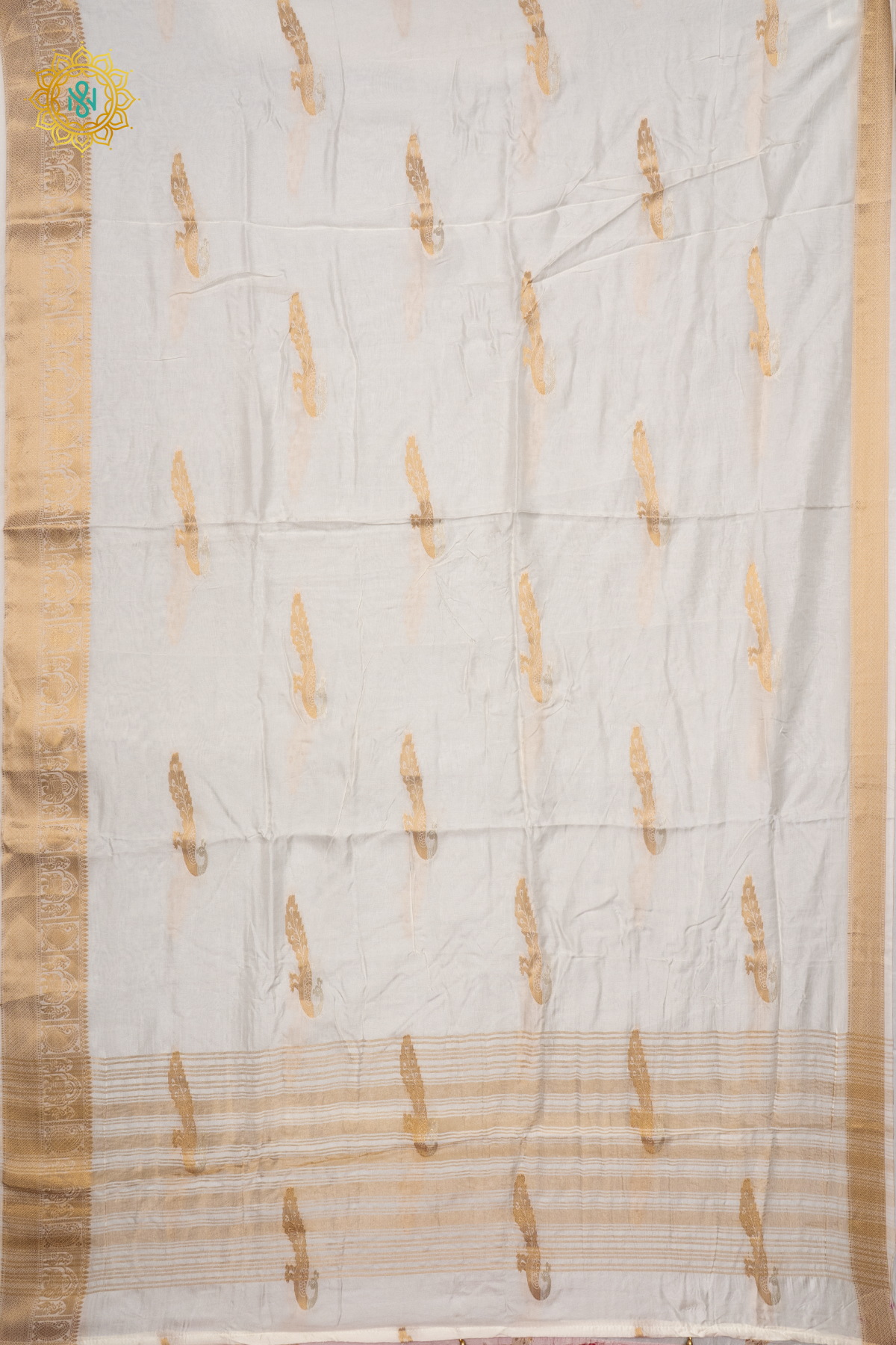 WHITE WITH PINK - DOLA SILK