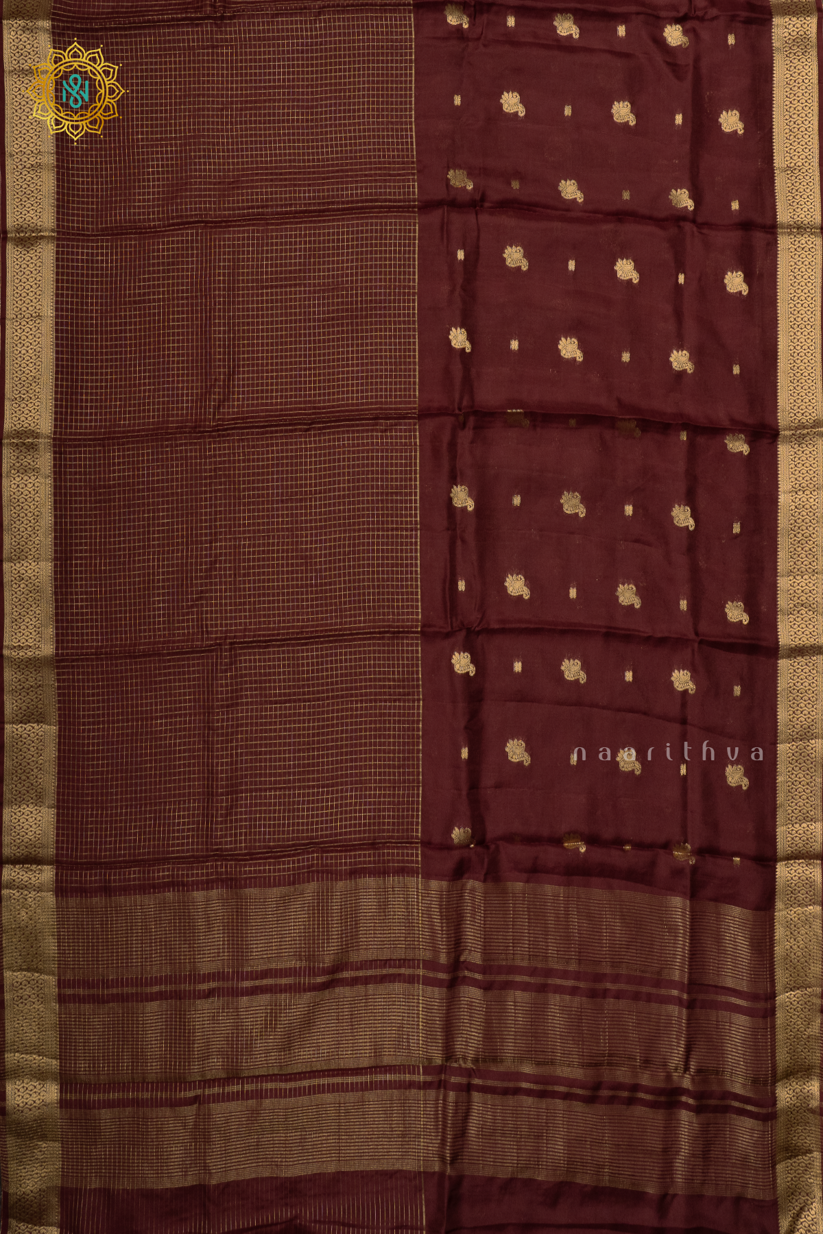 BROWN - SEMI CREPE SILK