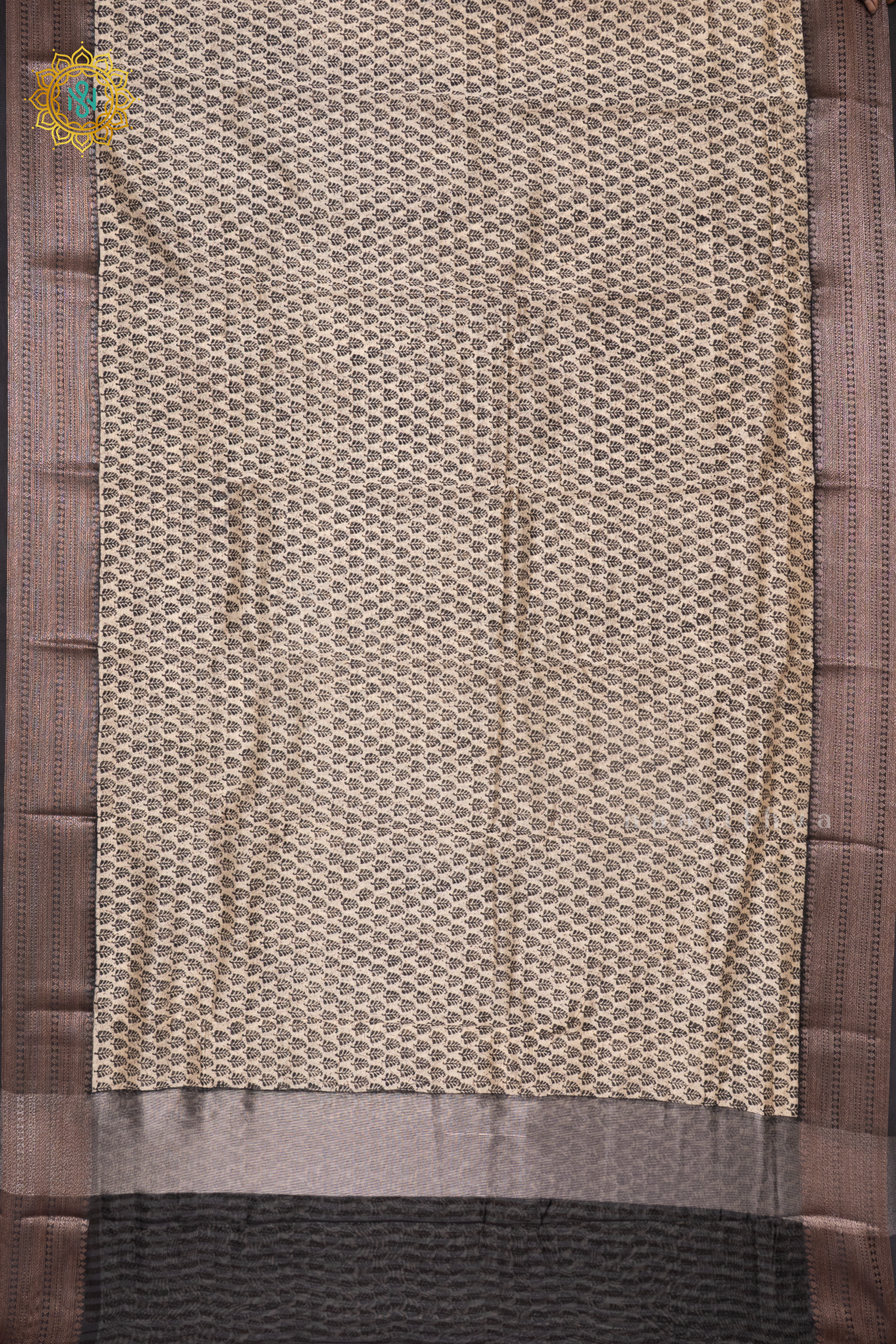 WHITE WITH BLACK - CHANDERI SILK COTTON