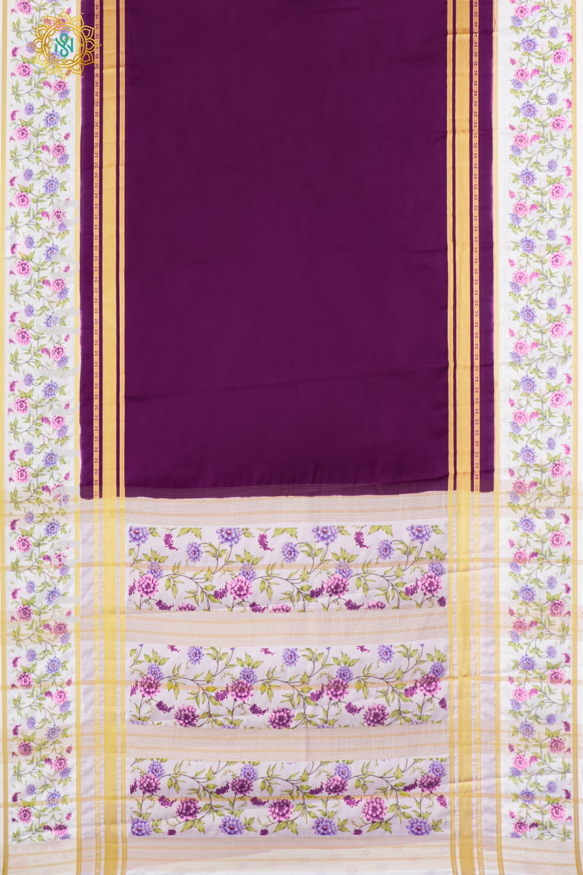 MAGENTA WITH MAGENTA - SEMI MYSORE SILK