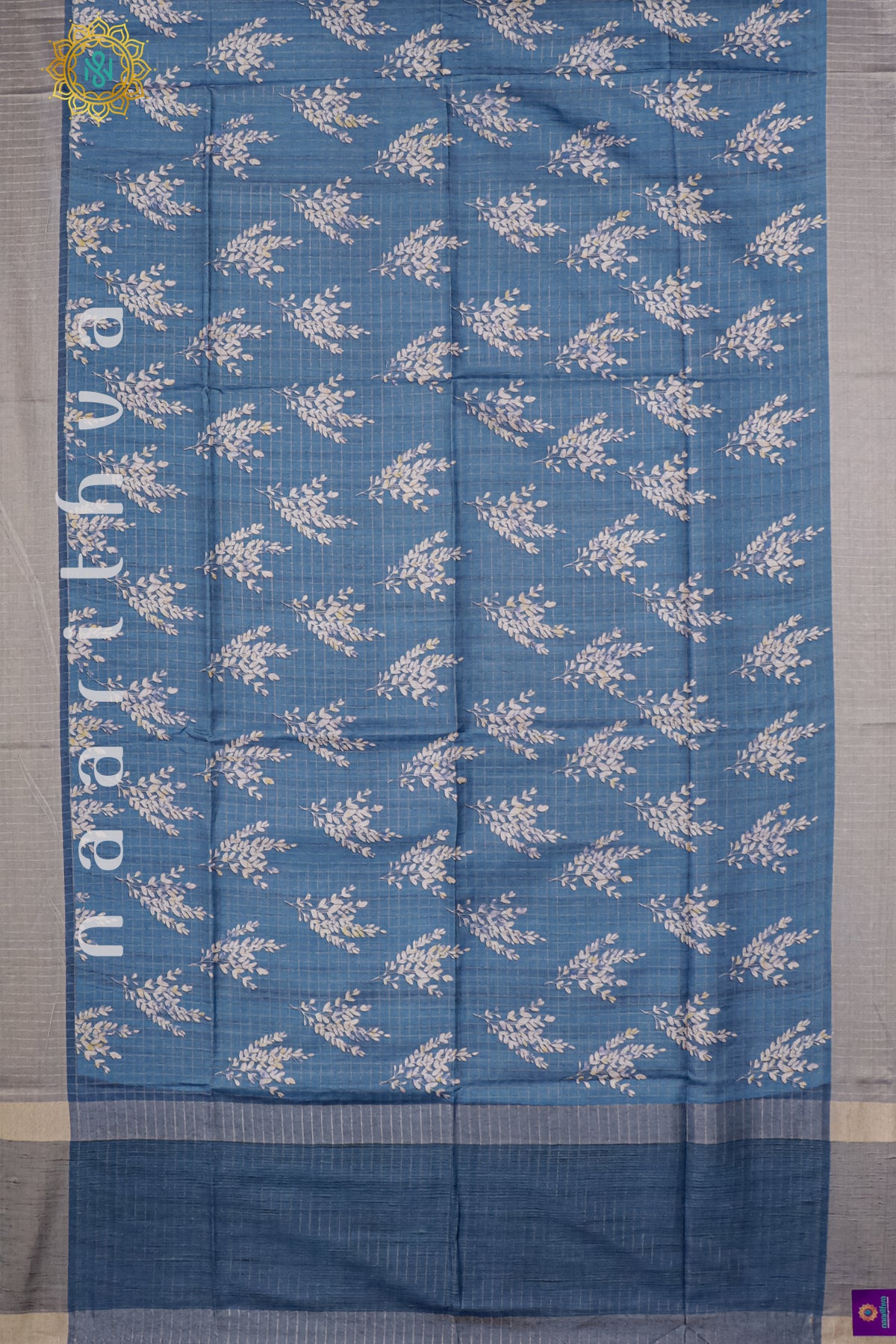 BLUE - SEMI TUSSAR SILK