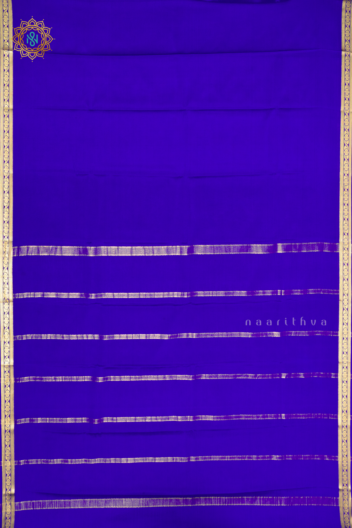 ROYAL BLUE - PURE MYSORE CREPE SILK