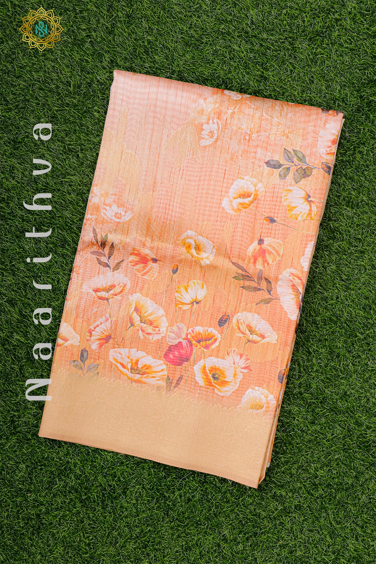 ORANGE - CHANDERI SILK COTTON