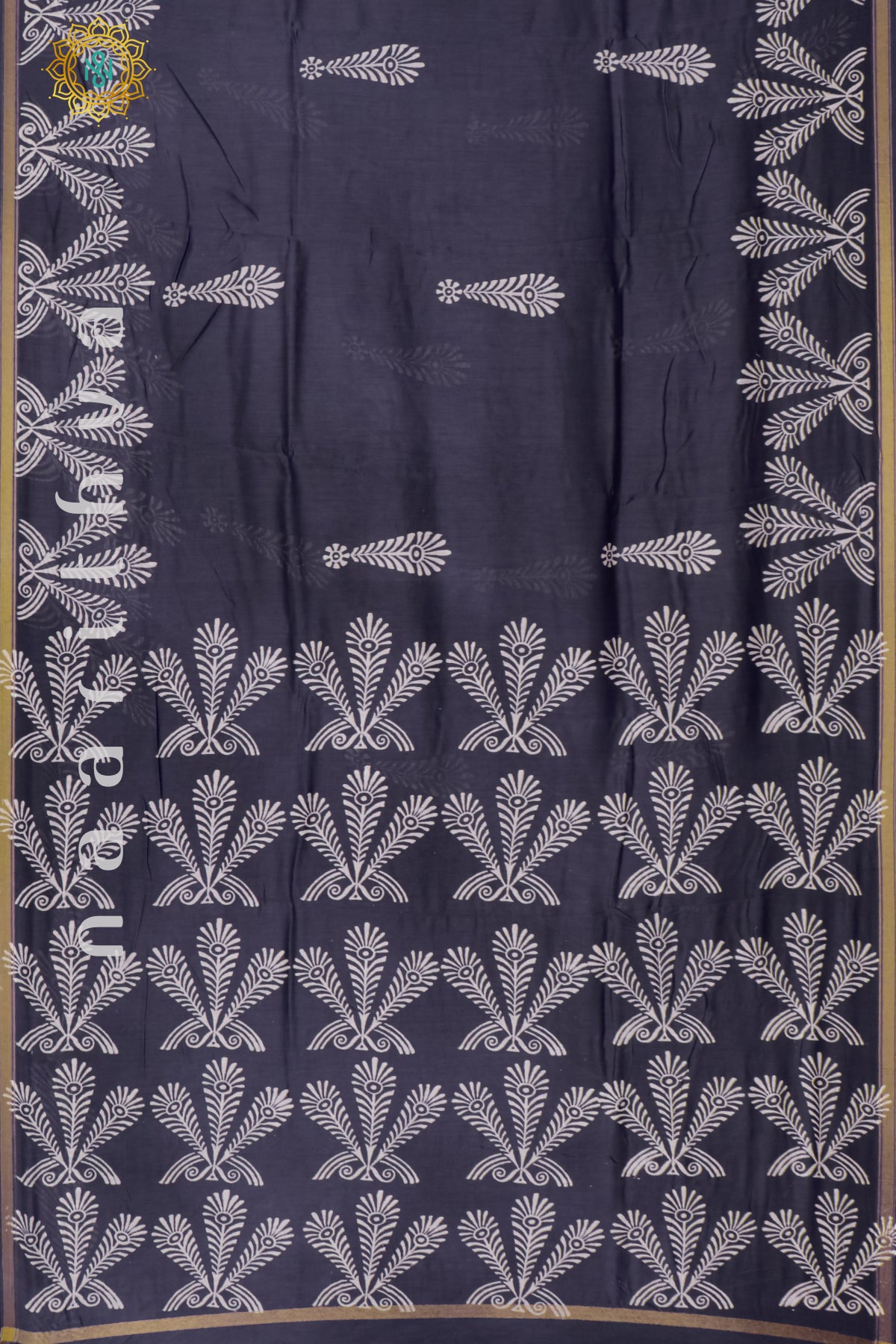 GREYISH BLUE - CHANDERI COTTON