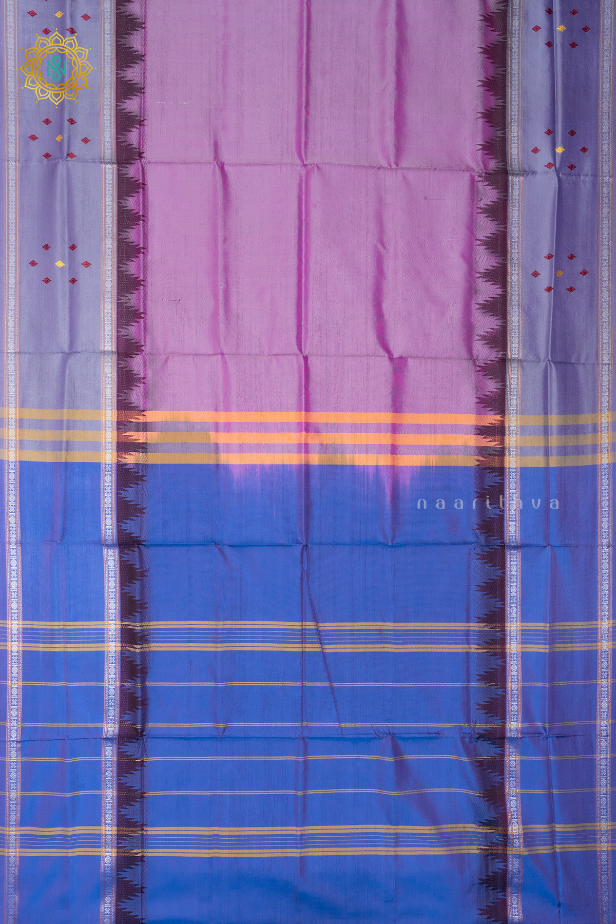 LIGHT PINK WITH BLUE - BANANA PITH