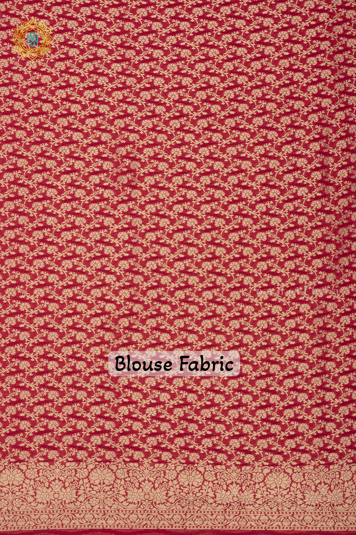 NAVY BLUE WITH RED - SEMI GEORGETTE