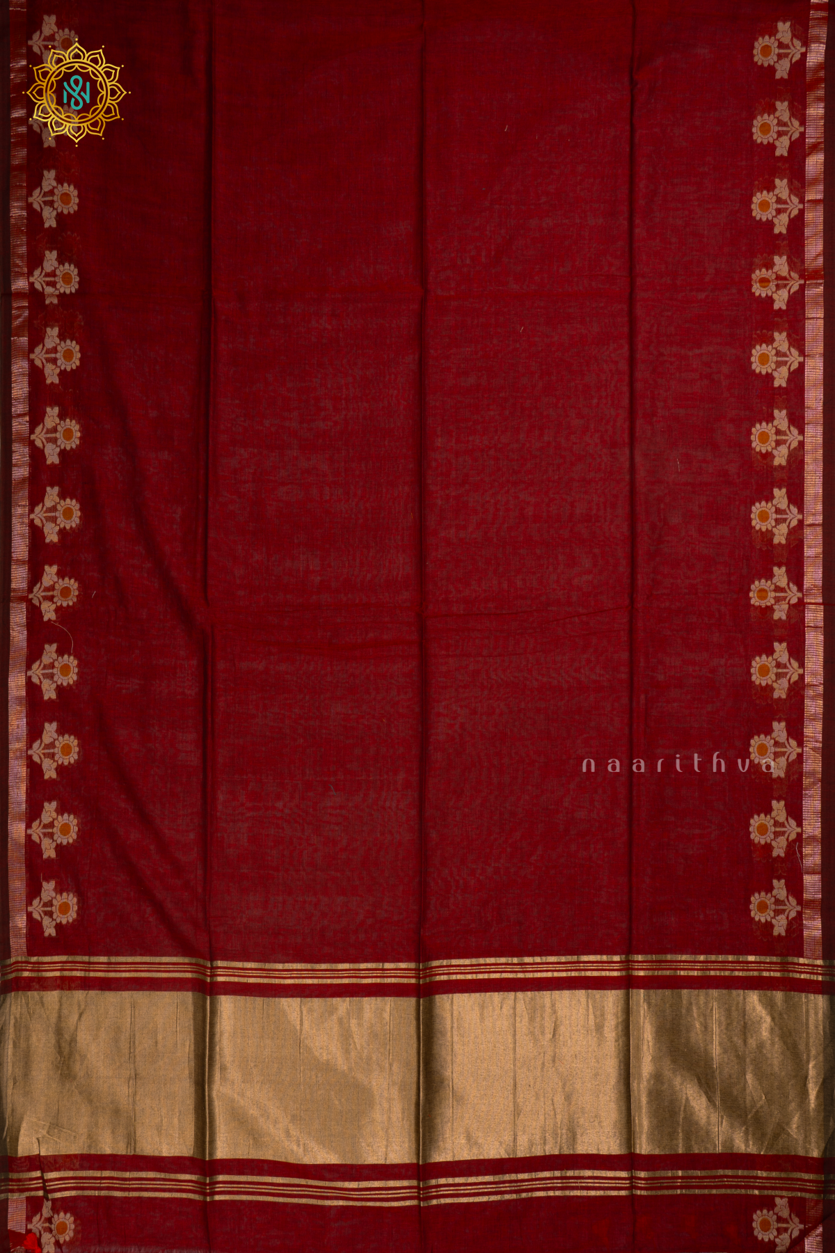 MAROON - MUL COTTON SAREE