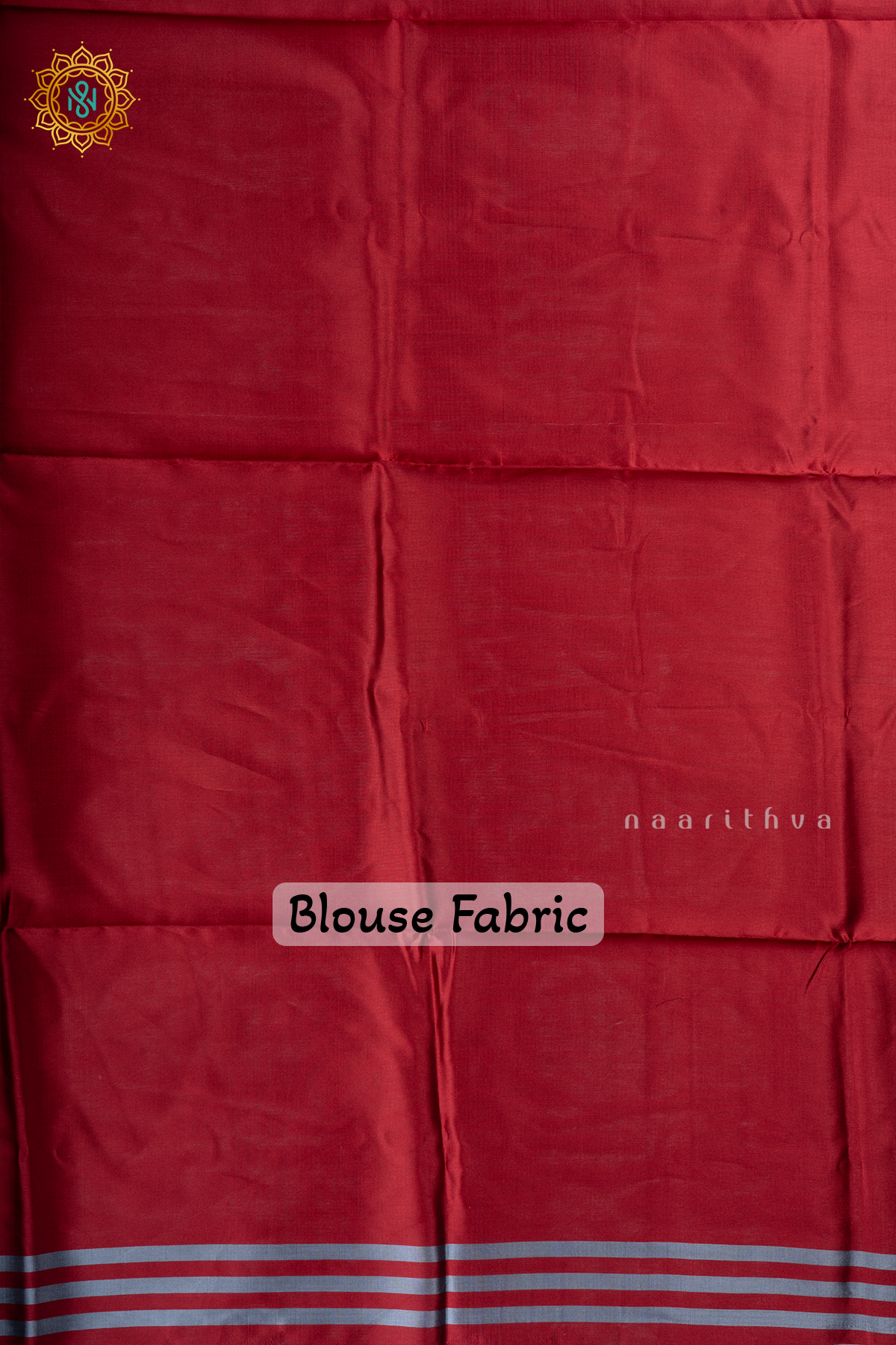Beige With Red Semi Tussar Silk With Printed Body With Zari Border & Pallu