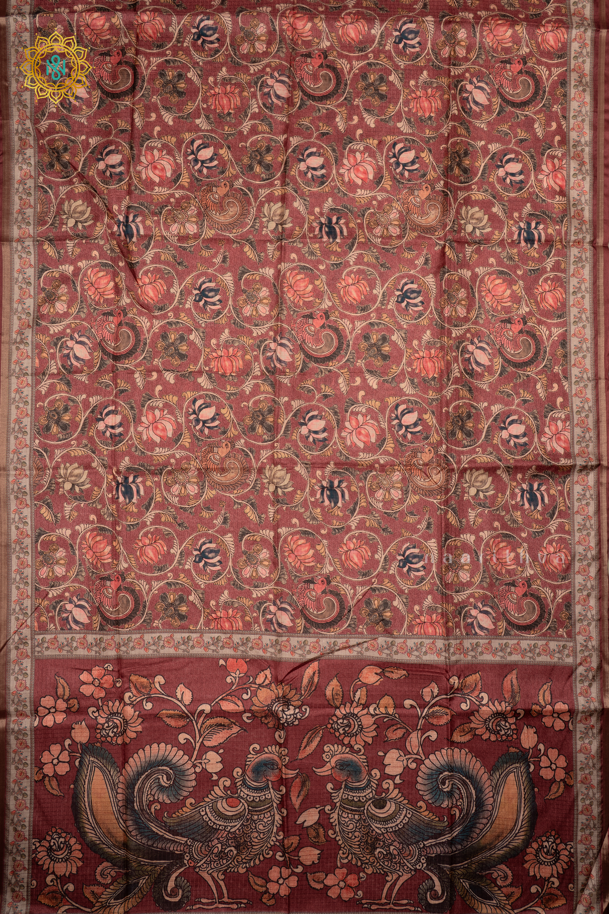 MAROON - SEMI TUSSAR SILK SAREE