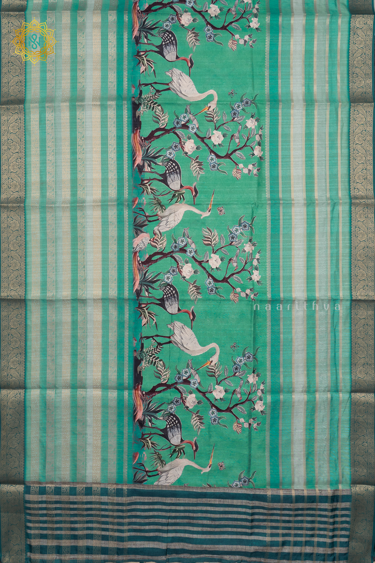 AQUA GREEN - SEMI CREPE SILK