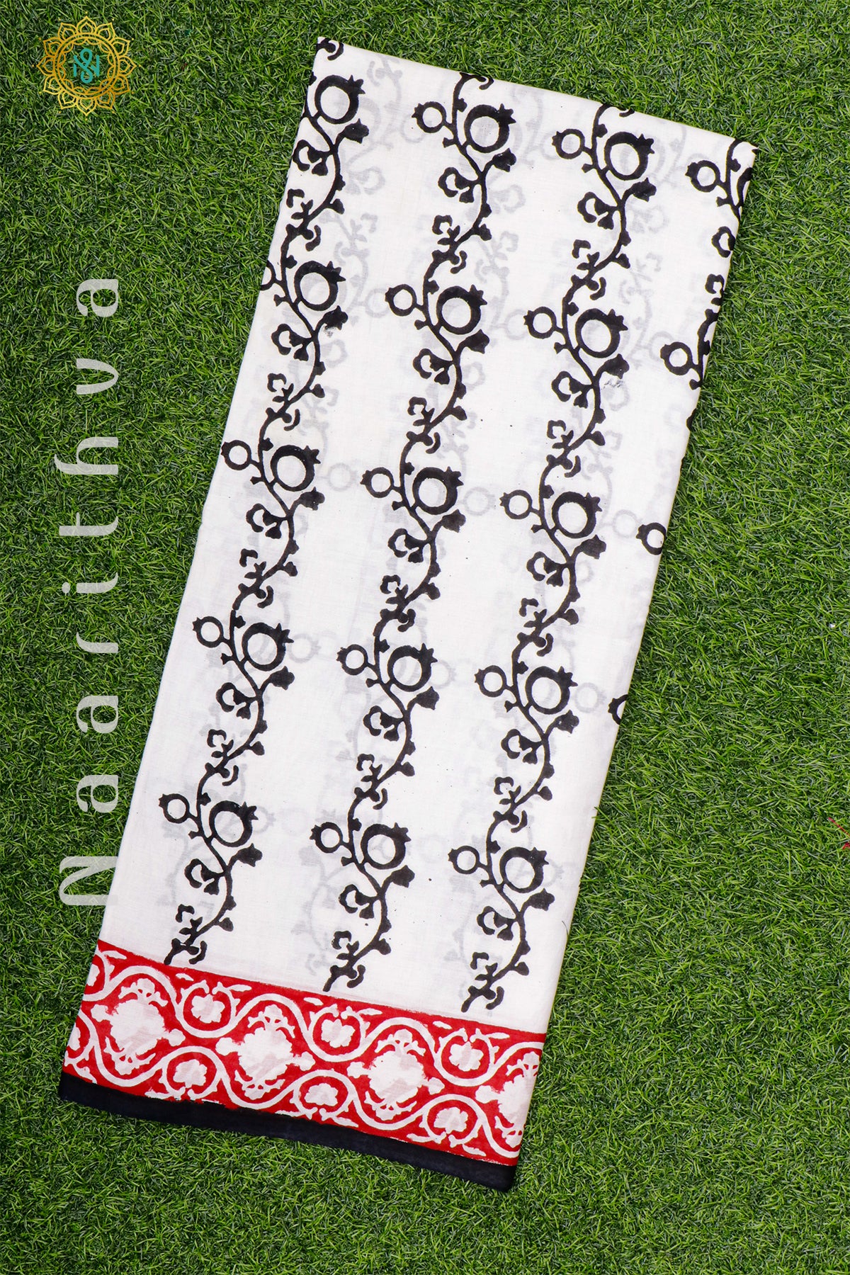 WHITE WITH BLACK - MUL COTTON