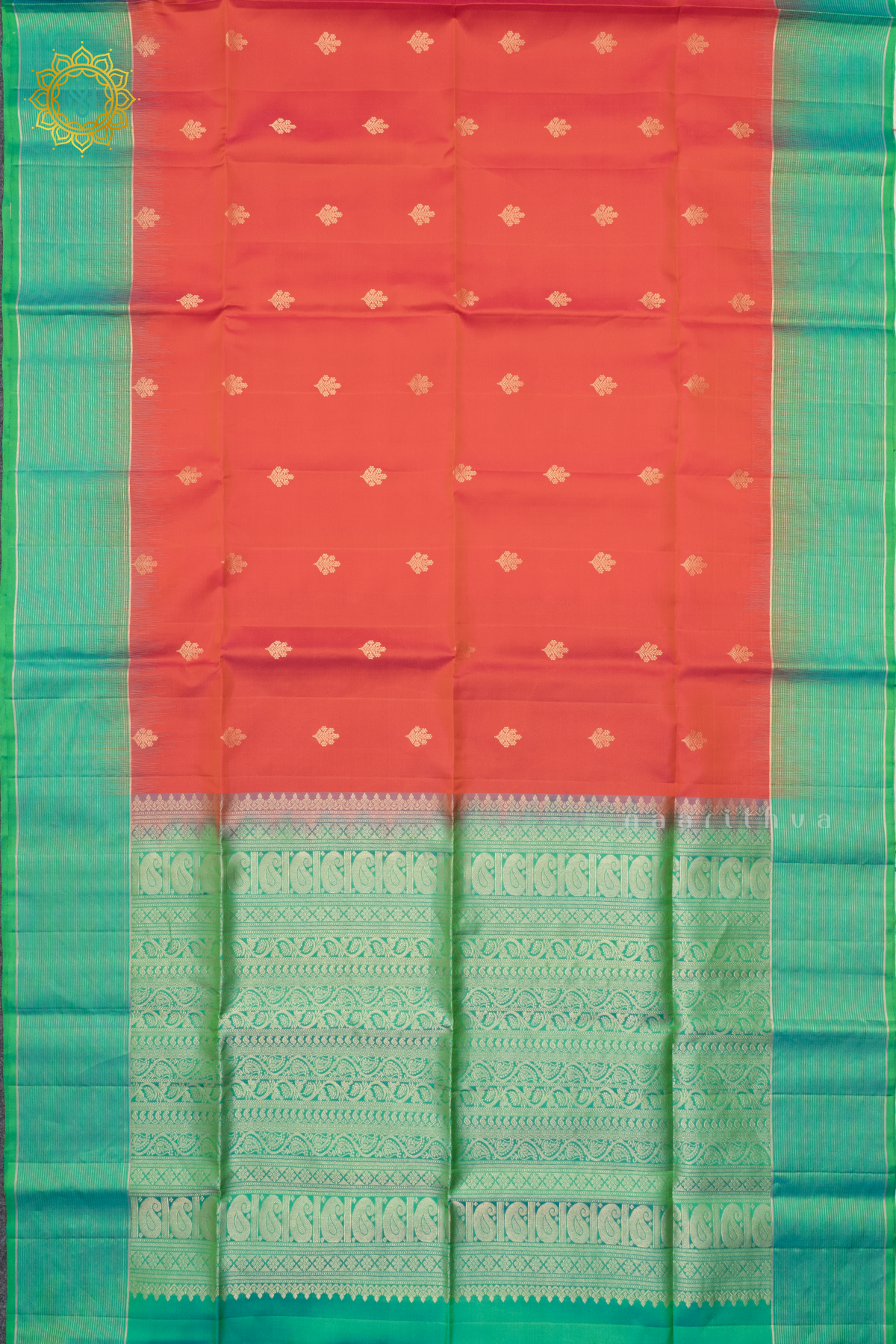 DUAL SHADE OF PINK WITH GREEN - PURE KANJIVARAM SOFT SILK