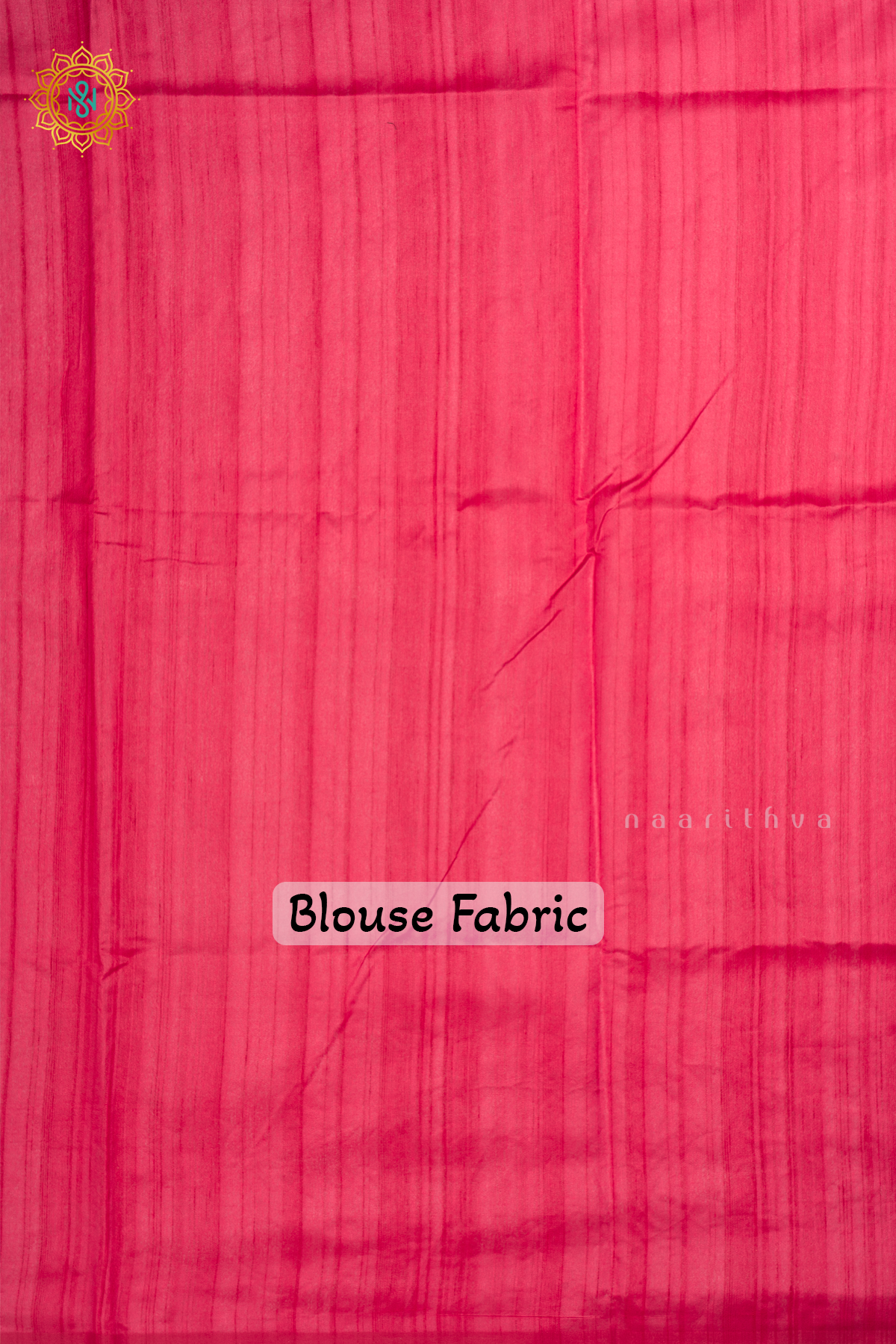 RANI PINK - SEMI TUSSAR SILK SAREE WITH APPLIQUE WORK AND DUAL BLOUSE