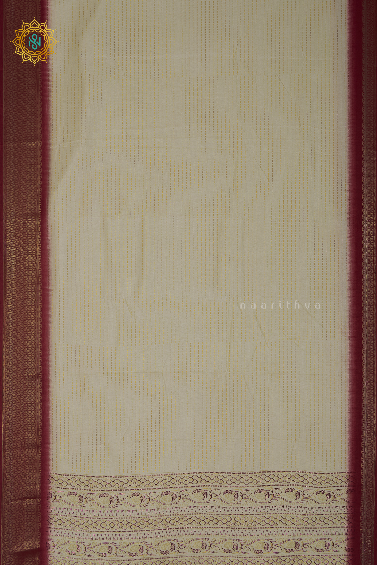 WHITE WITH MAROON - DOLA SILK