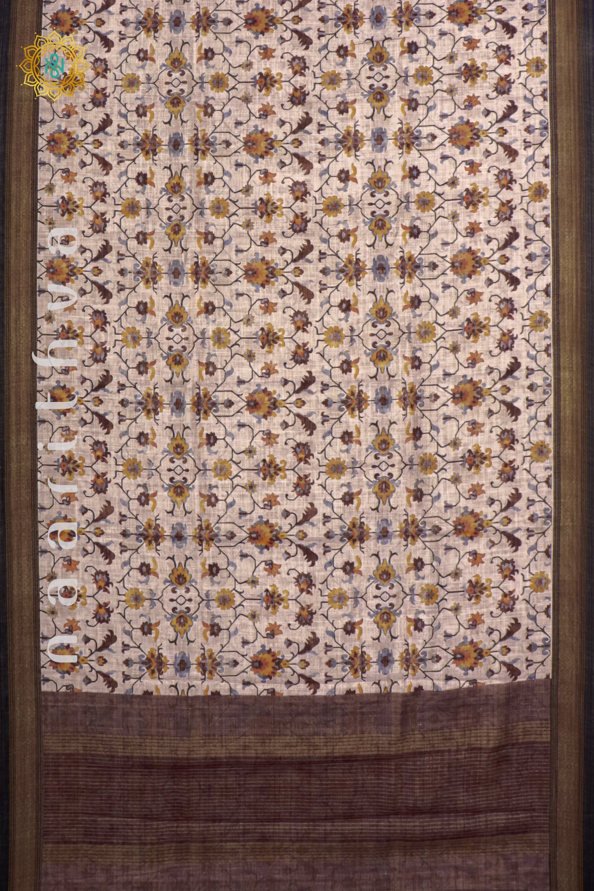 PEACH WITH BLACK - LINEN TISSUE