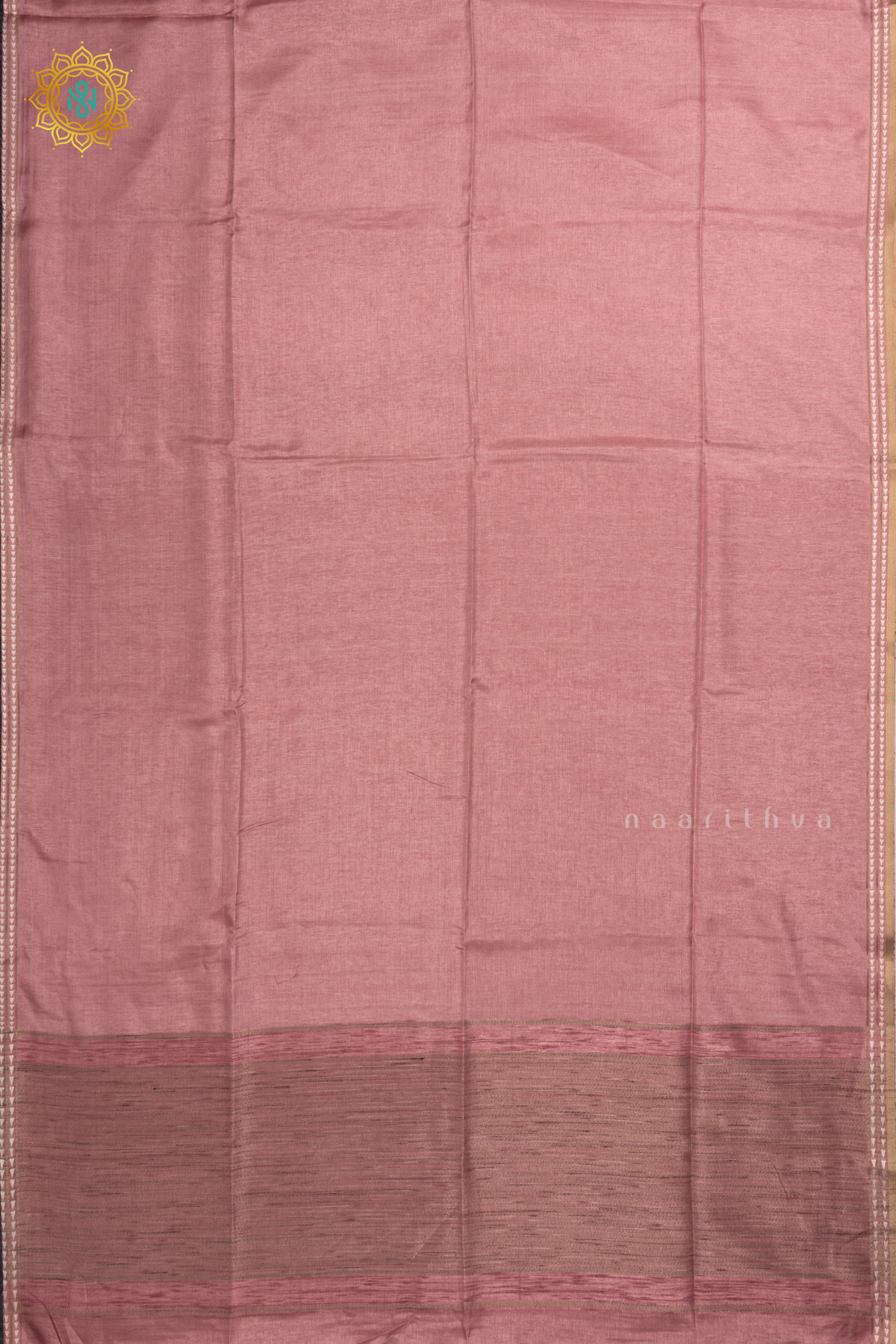 Light Pink - Semi Tussar Silk Saree Allover Plain Body with Thread Woven Border, Pallu and Blouse