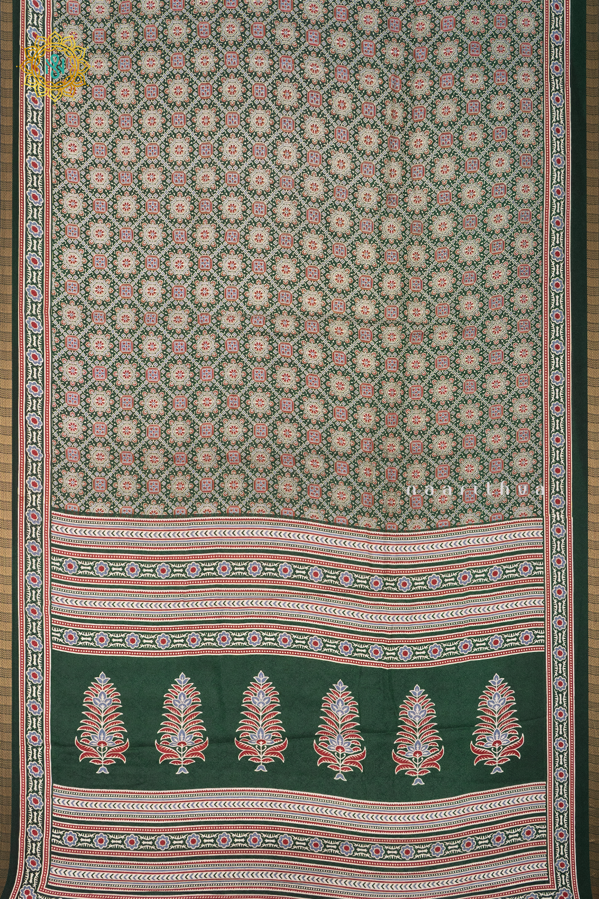 BOTTLE GREEN - SEMI GEORGETTE