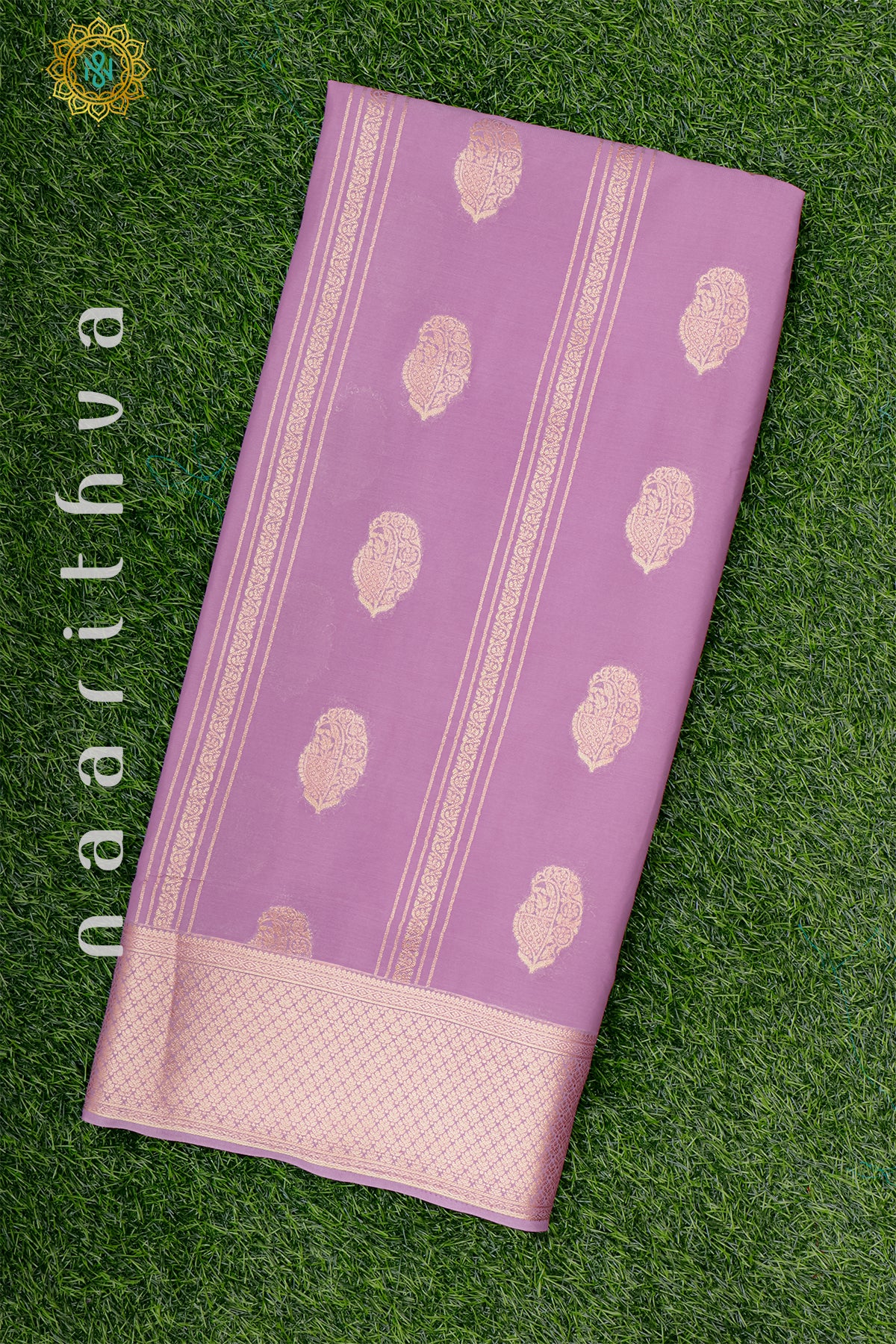 PINKISH LAVENDER WITH WINE - SEMI CREPE GEORGETTE