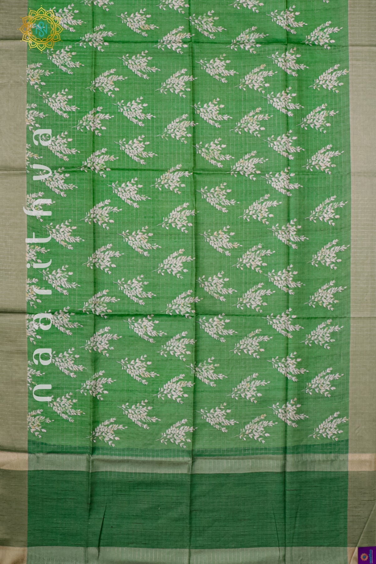 GREEN - SEMI TUSSAR SILK