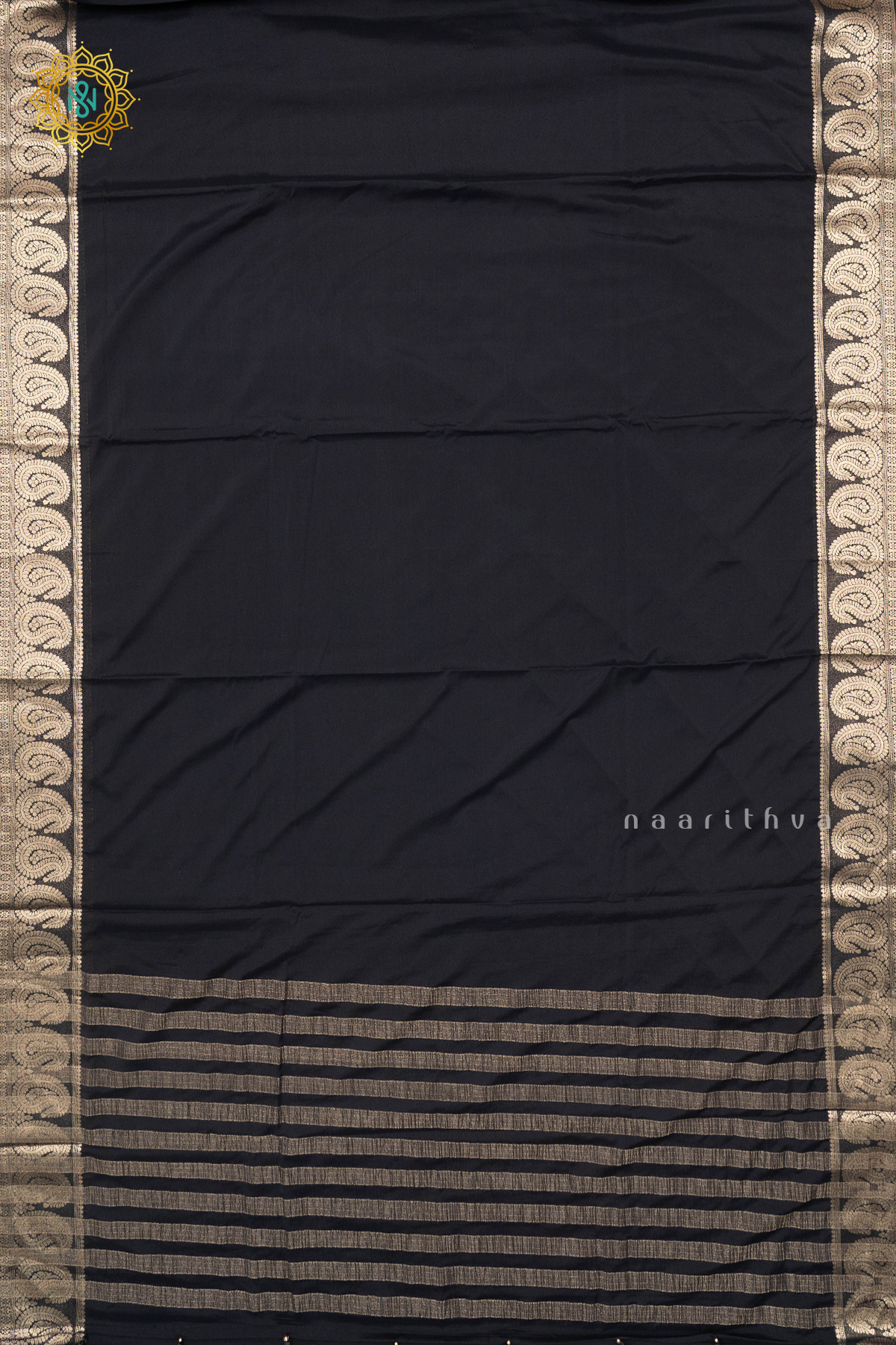 BLACK - SEMI MYSORE CREPE SILK