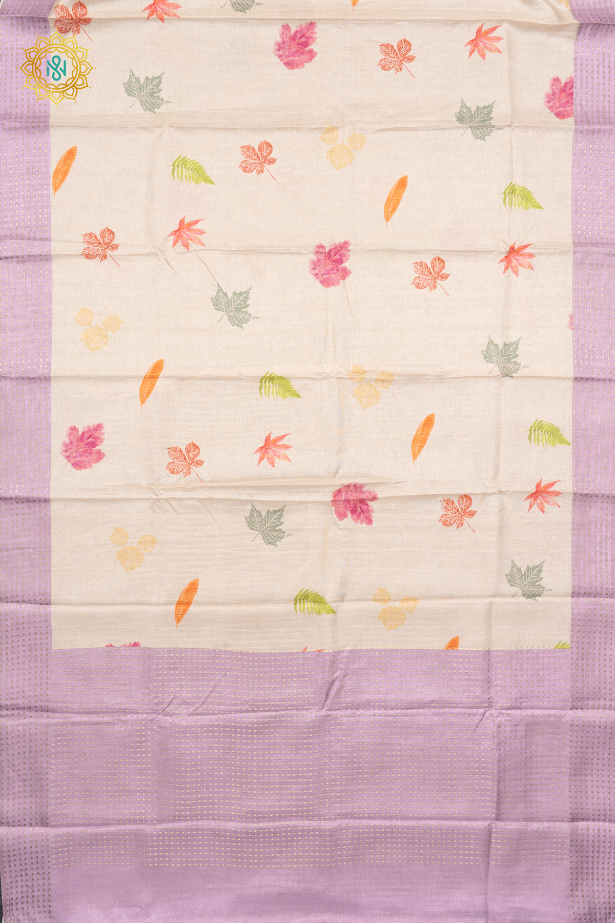 OFF WHITE WITH LAVENDER - KOTHA TUSSAR