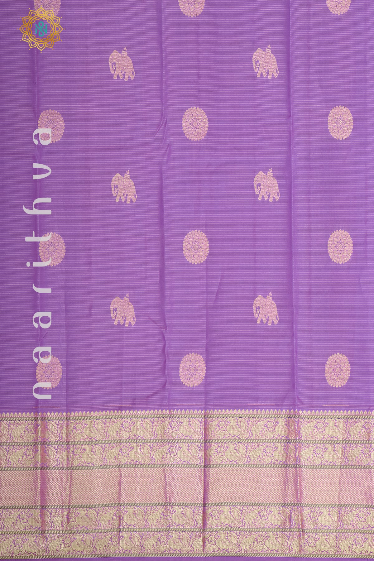 LAVENDER WITH LIGHT GREY - PURE KANJIVARAM SILK