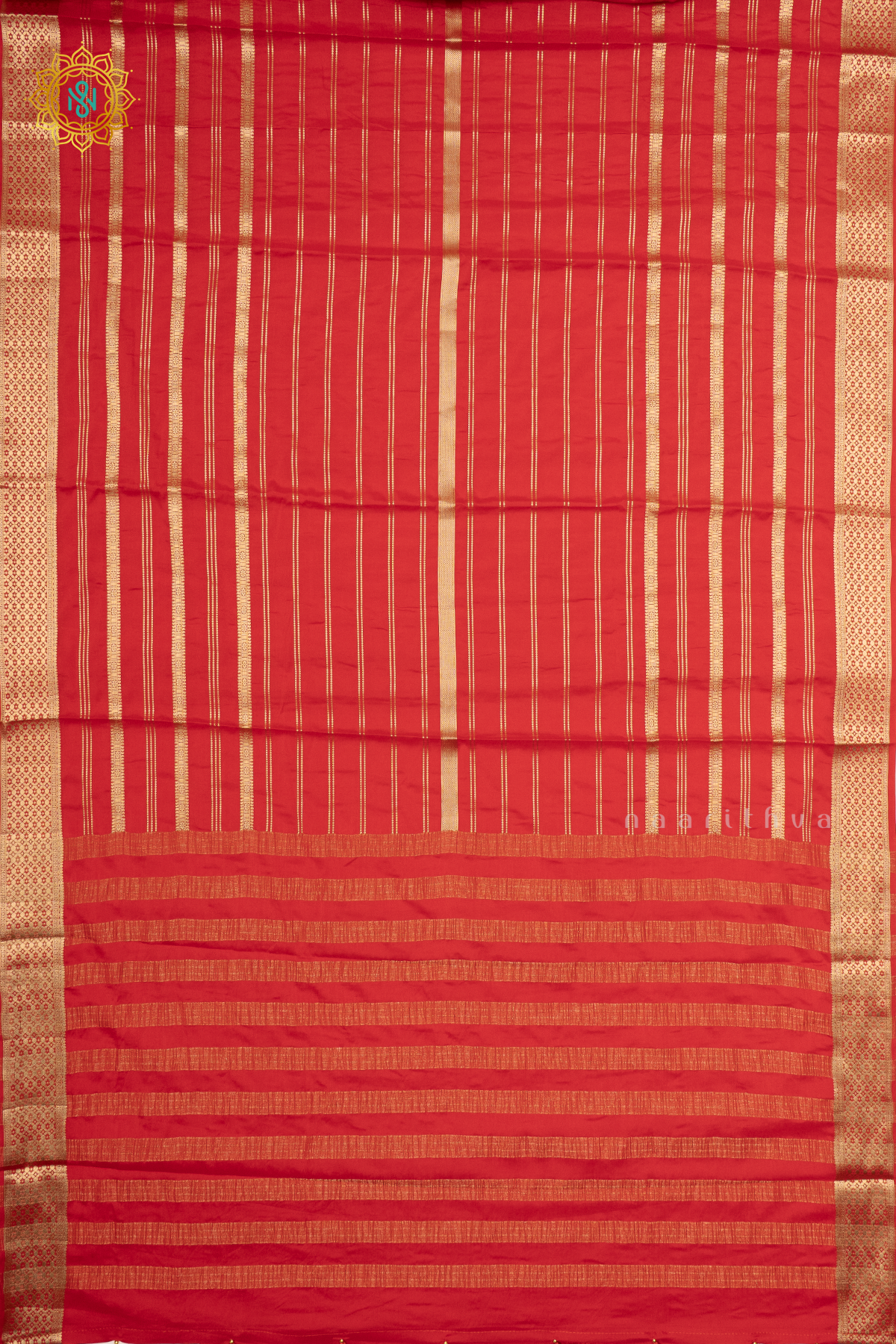 RED - SEMI MYSORE CREPE SILK