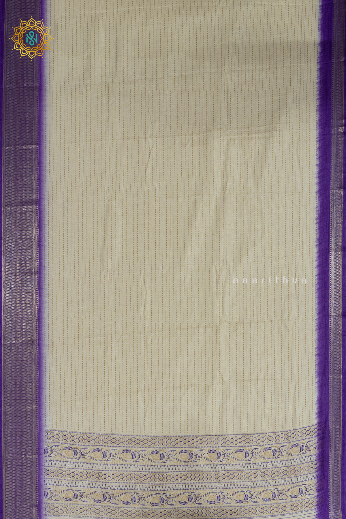 WHITE WITH PURPLE - DOLA SILK