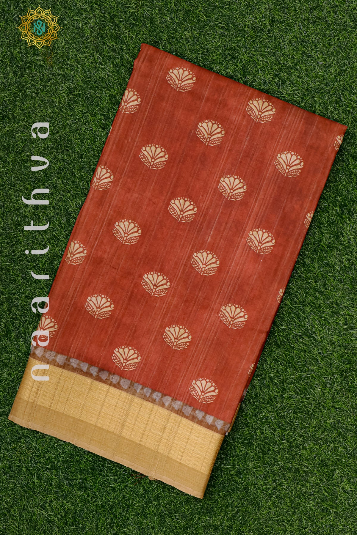 MAROON WITH BROWN - DOLA SILK