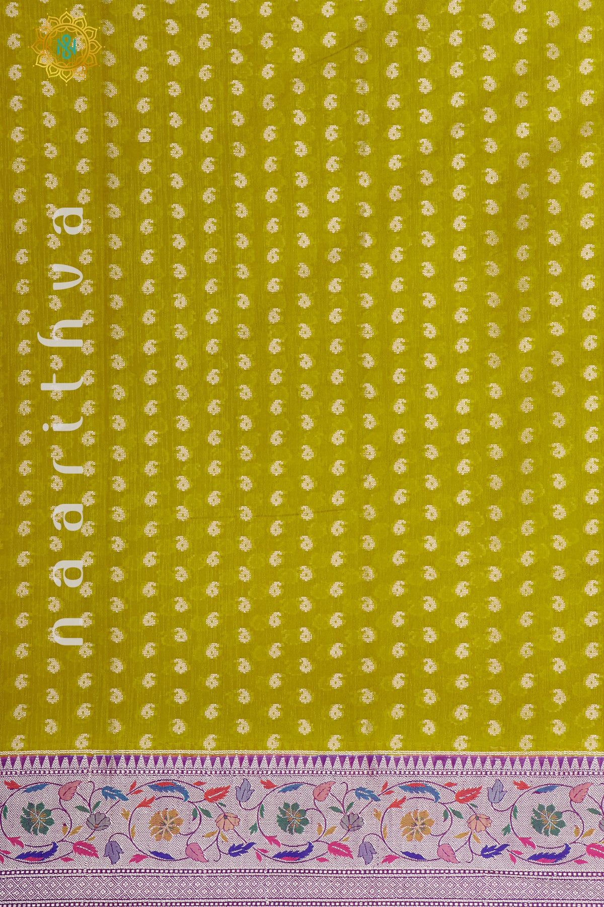 YELLOW WITH PURPLE - JUTE COTTON