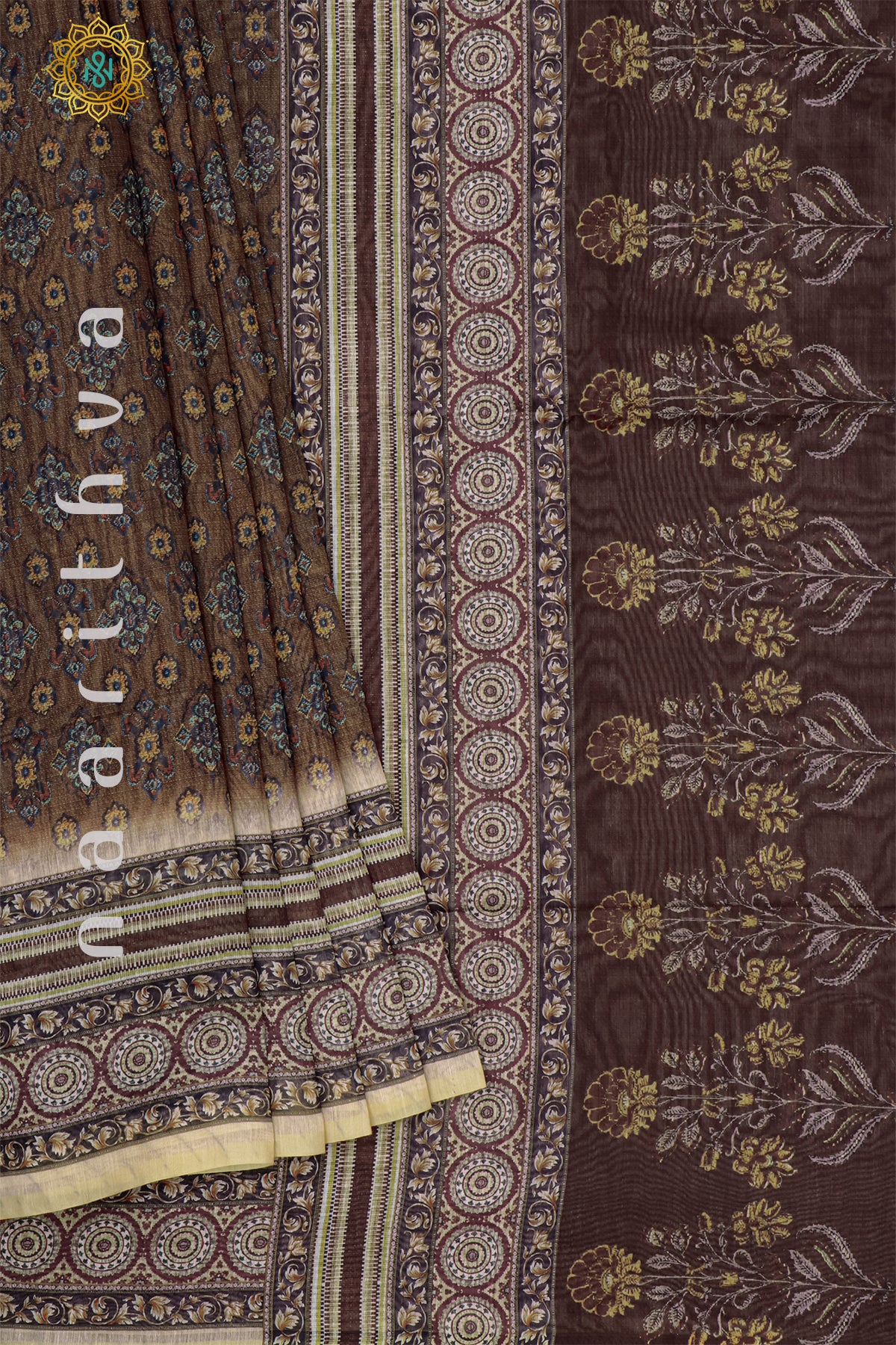 BROWN - CHANDERI SILK COTTON