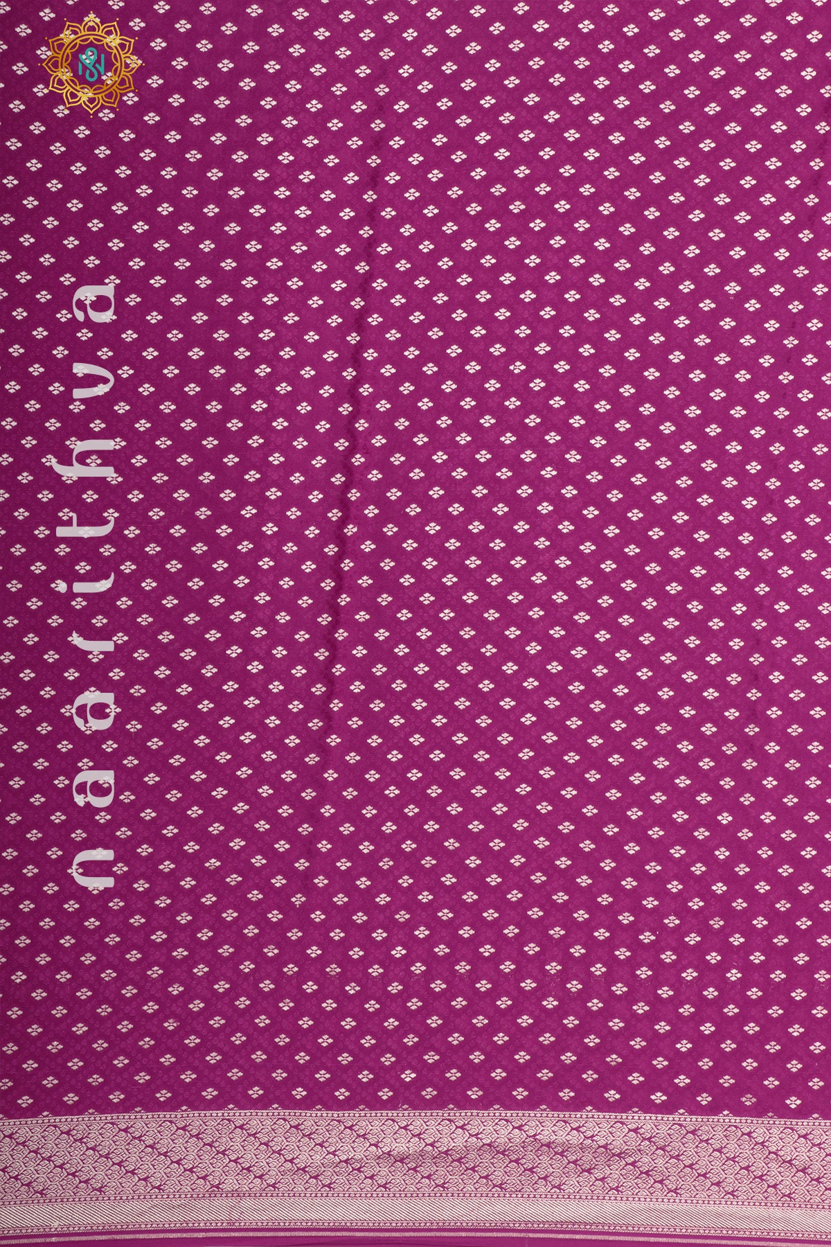 PINK WITH GREEN - PURE BANARASI CREPE