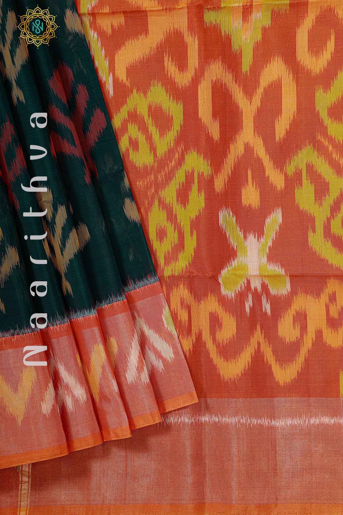 Buy Ikat Silk Cotton Sarees Online - Naarithva