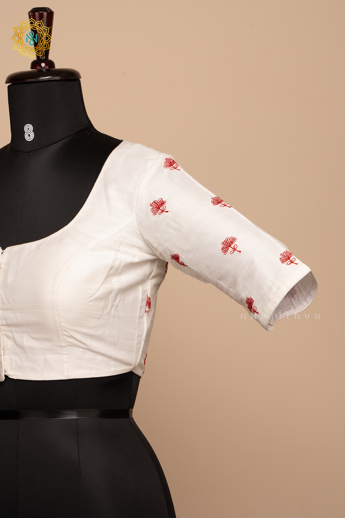 White - Cotton Silk Readymade Blouse