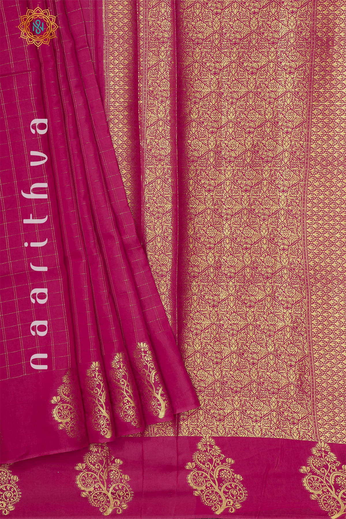 PINK WITH PURPLE - DOLA SILK