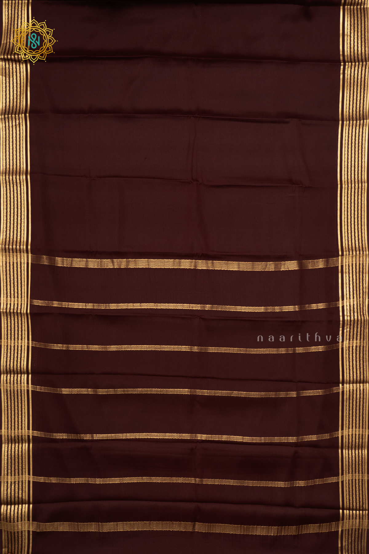 BROWN - PURE MYSORE CREPE SILK