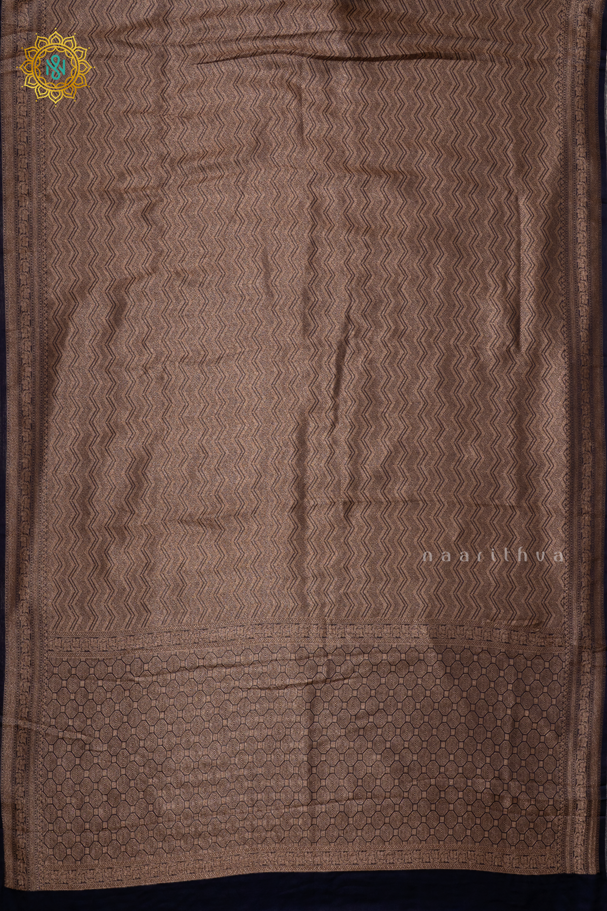 NAVY BLUE - SATIN  BANARASI