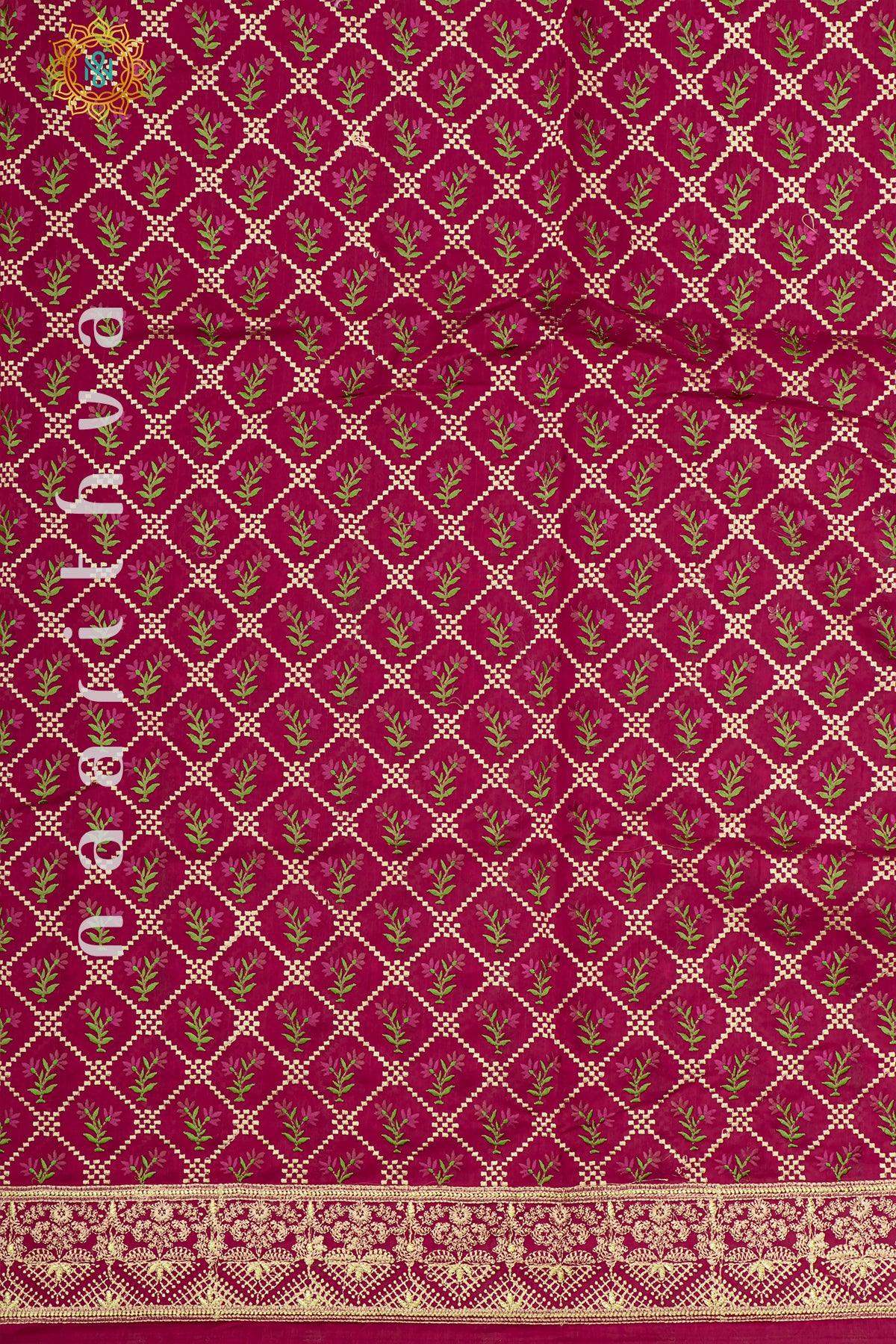 PINK - SEMI TUSSAR SILK WITH EMBROIDERY